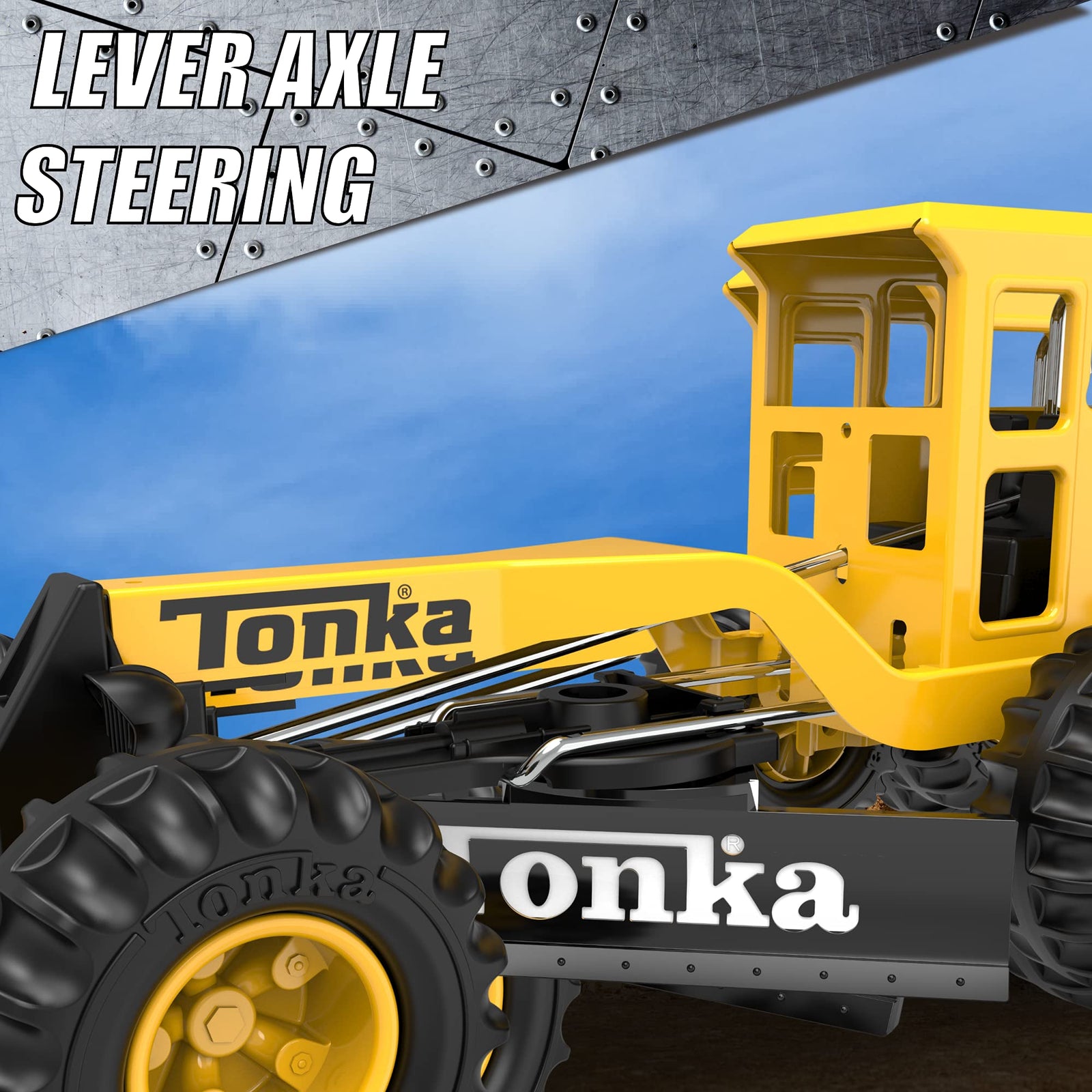 Tonka - Steel Classics Road Grader - Amazon Exclusive - Frustration Free Packaging