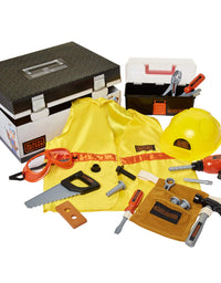 BLACK+DECKER Kids Tool Set Pretend Play Trunk with Tool Box, Construction Vest & Hard Hat – 22 Piece Set [Amazon Exclusive]
