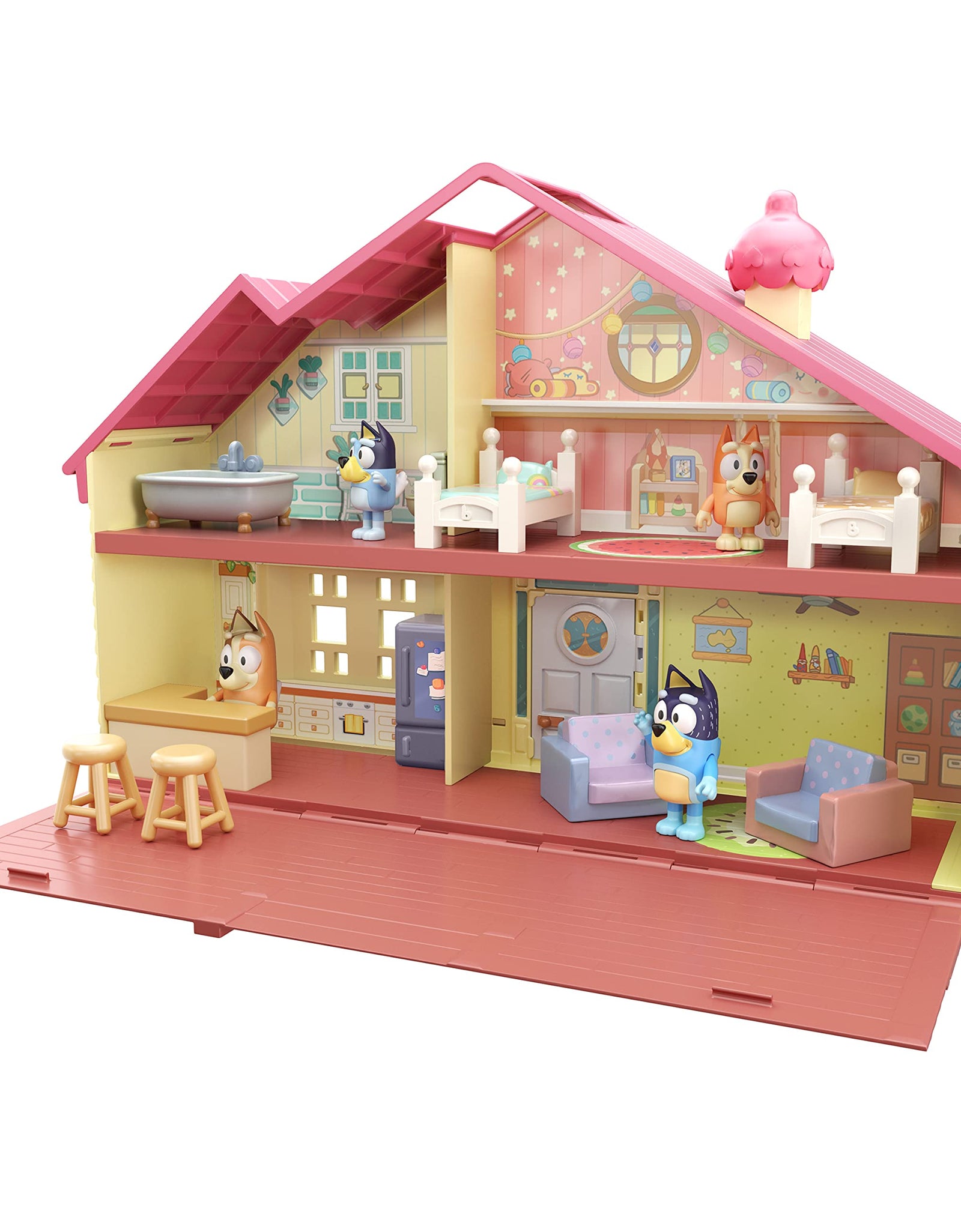 Bluey Family Home Playset with 2.5" poseable Figure