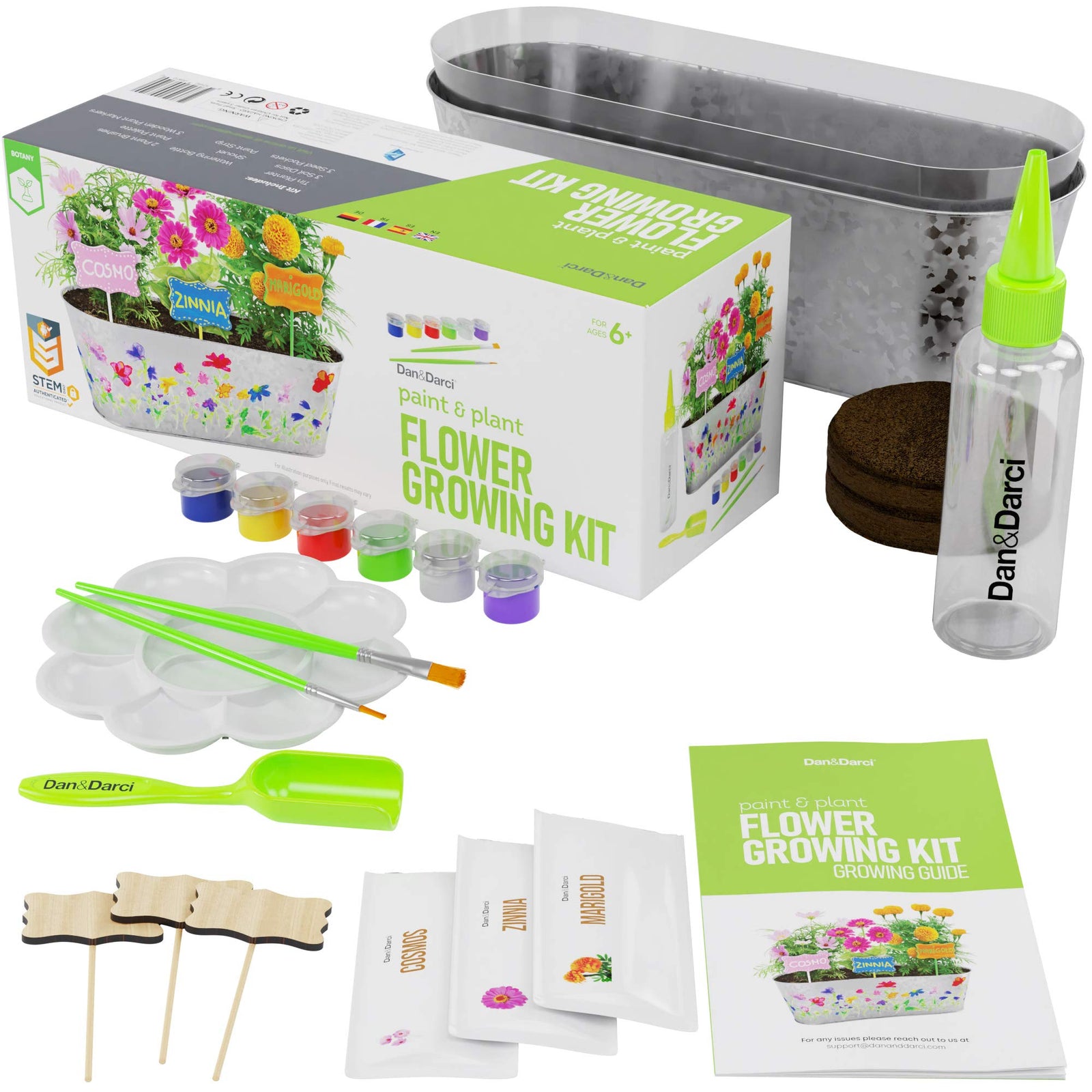Paint & Plant Flower Growing Kit for Kids - Best Birthday Crafts Gifts for Girls & Boys Age 4, 5, 6, 7, 8-12 Year Old Girl Christmas Gift - Childrens Gardening Kits, Art Projects Toys for Ages 4-12