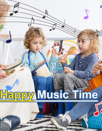 LOOIKOOS Toddler Musical Instruments Natural Wooden Percussion Instruments Toy for Kids Preschool Educational, Musical Toys Set for Boys and Girls with Storage Bag
