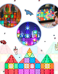 Magnet Toys for 3 Year Old Boys and Girls Magnetic Blocks Building Tiles STEM Learning Toys Montessori Toys for Toddlers Kids
