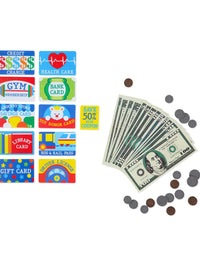 Melissa & Doug Pretend-to-Spend Toy Wallet With Play Money and Cards (45 pcs)
