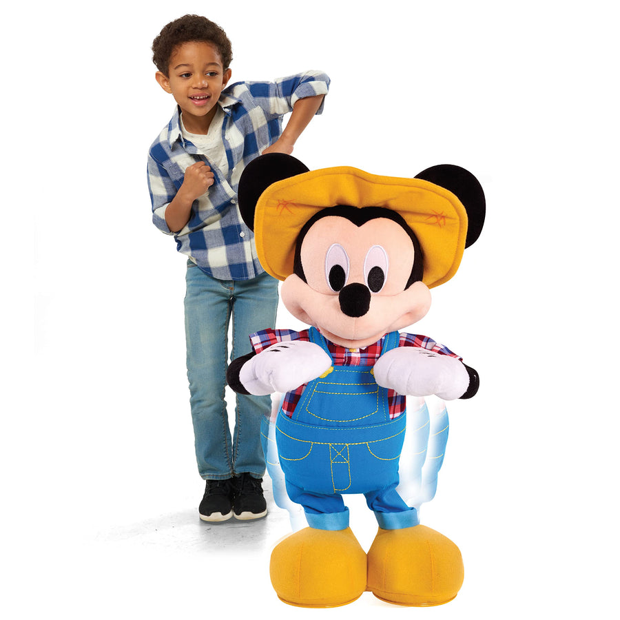 Disney Junior E-I-Oh! Mickey Mouse, Interactive Plush Toy, Sings "Old MacDonald" and Plays “What Animal Sound is That?” Game, by Just Play