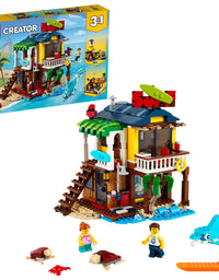 LEGO Creator 3in1 Surfer Beach House 31118 Building Kit Featuring Beach Hut and Animal Toys, New 2021 (564 Pieces)
