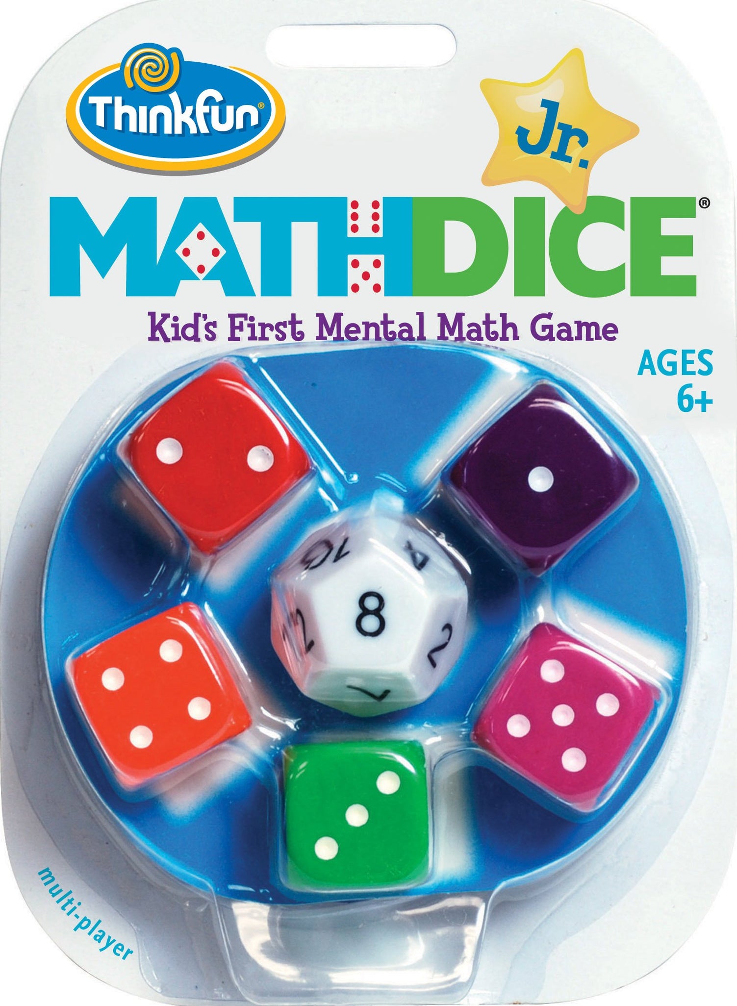 Think Fun Math Dice Junior Game for Boys and Girls Age 6 and Up - Teachers Favorite and Toy of the Year Nominee