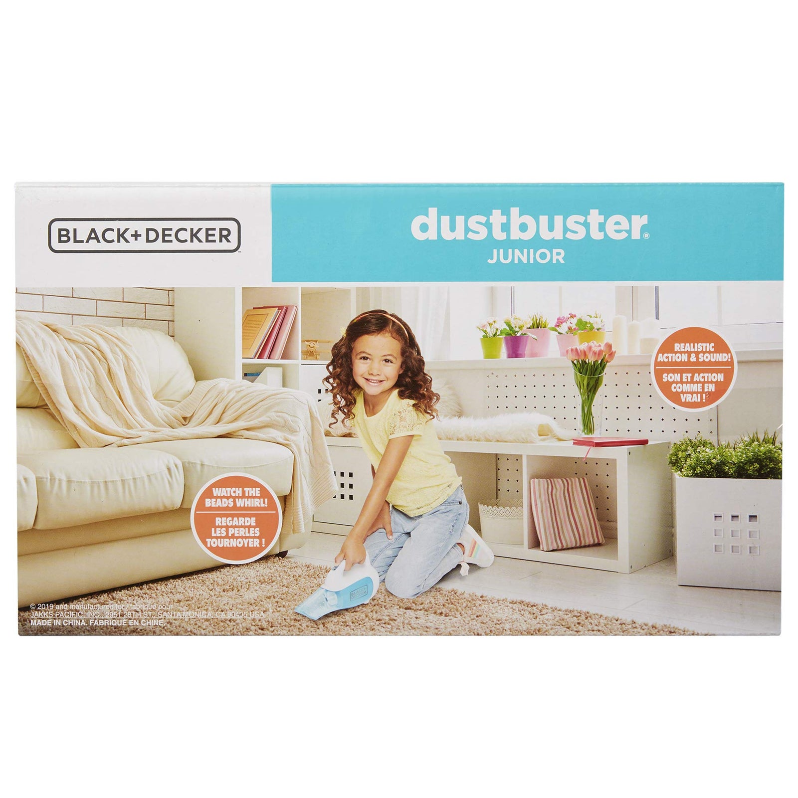 BLACK+DECKER Dustbuster Junior Toy Handheld Vacuum Cleaner with Realistic Action & Sound Pretend Role Play Toy for Kids with Whirling Beads & Batteries Included [Amazon Exclusive]