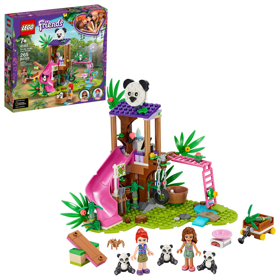 LEGO Friends Panda Jungle Tree House 41422 Building Toy; Includes 3 Panda Minifigures for KidsWho Love Wildlife Animals Friends Mia and Olivia (265 Pieces)