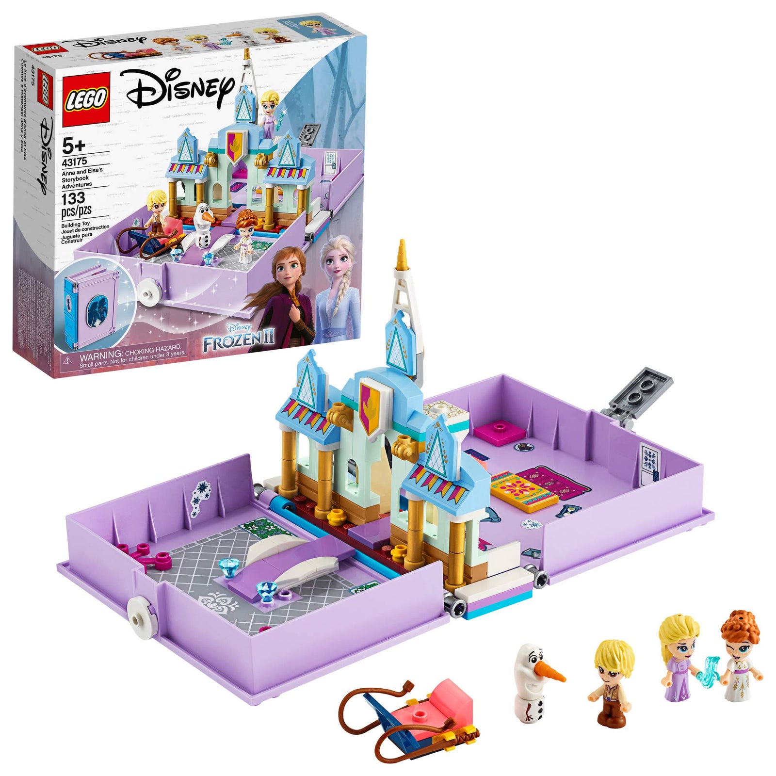 LEGO Disney Anna and Elsa’s Storybook Adventures 43175 Creative Building Kit for Fans of Disney’s Frozen 2 (133 Pieces)