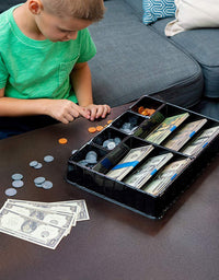 Play Money for kids – Looks Real Play Money Set for Pretend Play & Learning. Contains: Bills, Coins, Credit & Debit Cards and Checkbook

