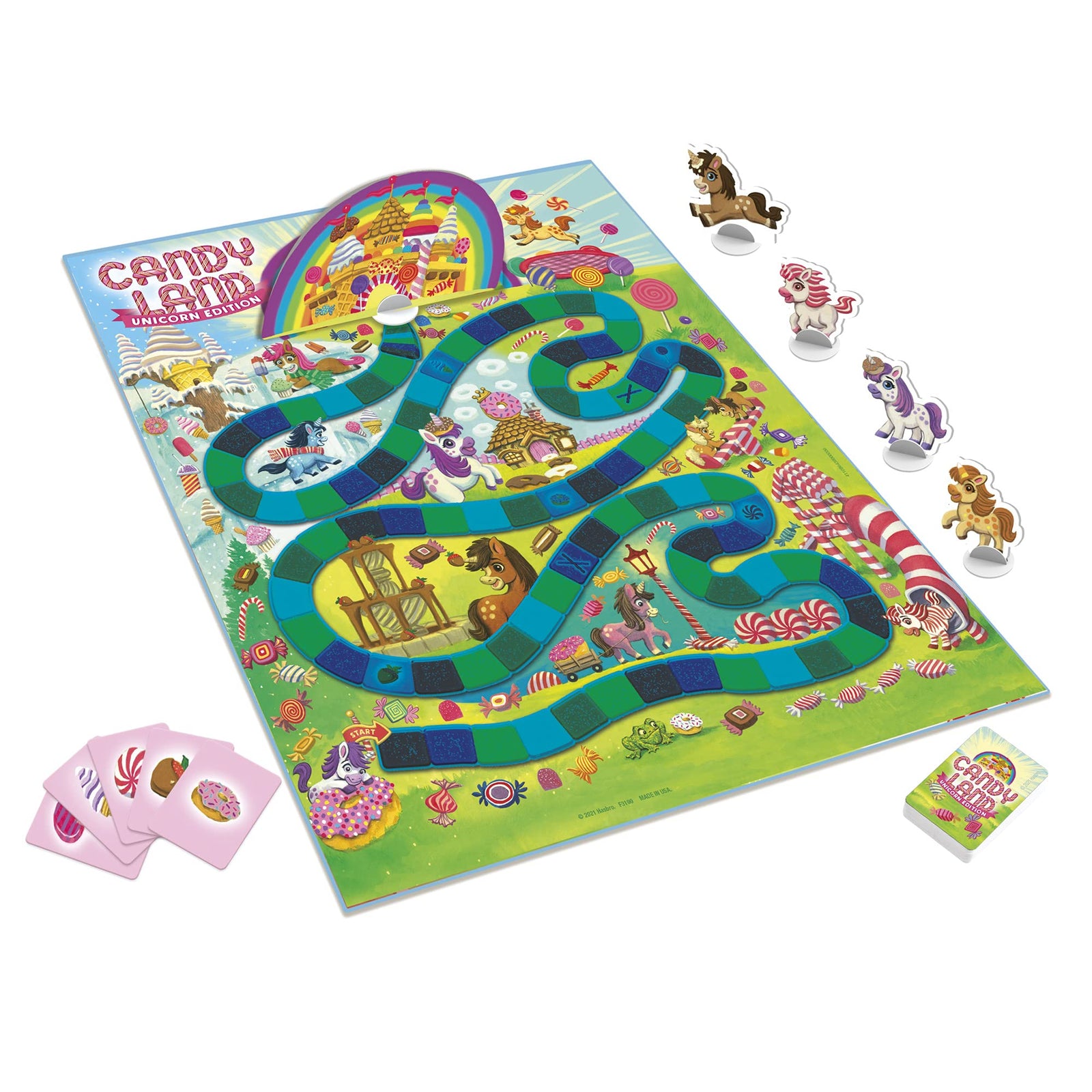 Candy Land Unicorn Edition Board Game, Preschool Game, No Reading Required Game for Young Children, Fun Game for Kids Ages 3 and Up (Amazon Exclusive)