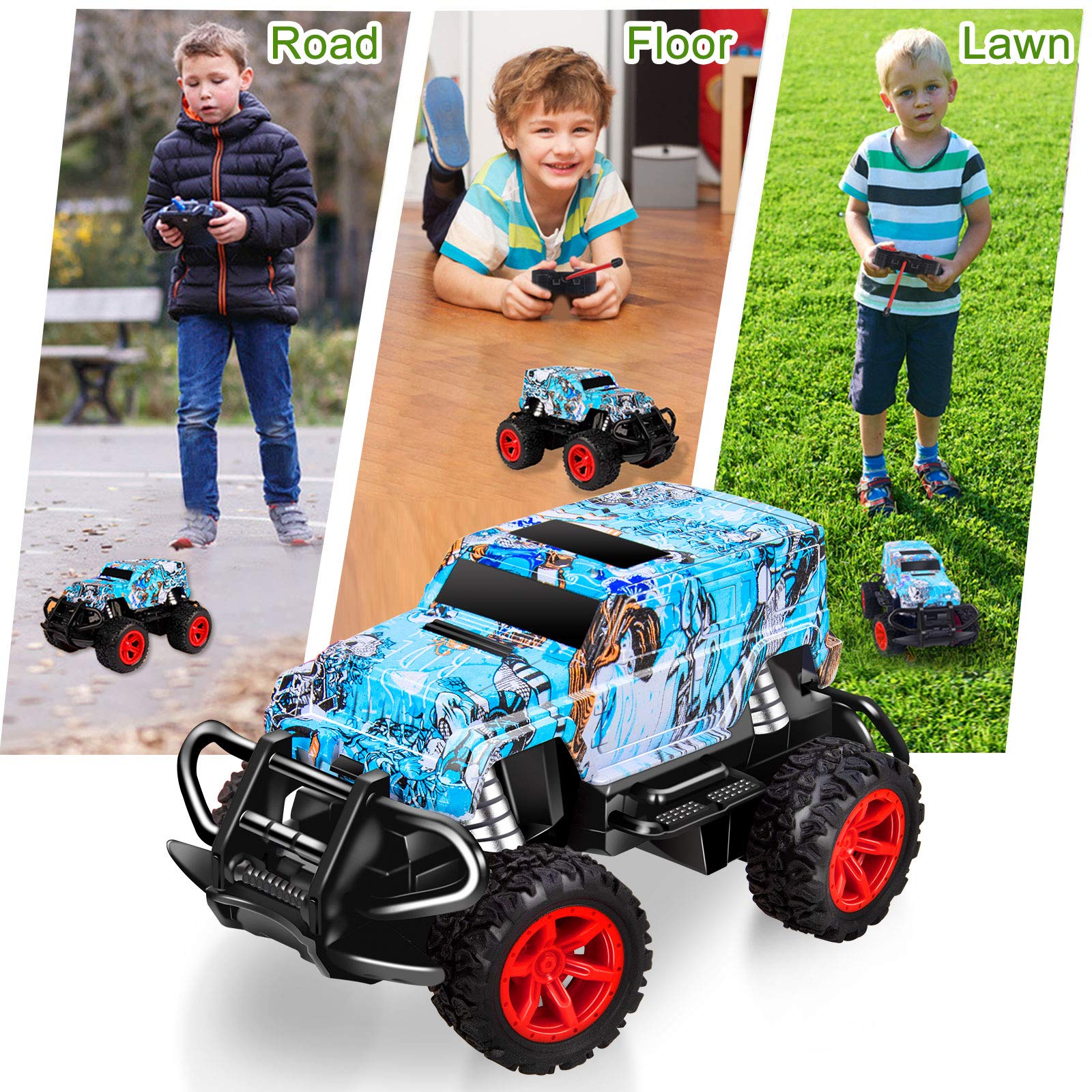 NARRIO Kids Toys for 3 4 5 6 Year Old Boys Birthday Gift, Remote Control Car for Boys 3-5 RC Cars Monster Trucks for Boy Toys Age 4-7, Christmas Teen Gifts for 3-7 Year Old Boys Toddler Toys Age 2-6