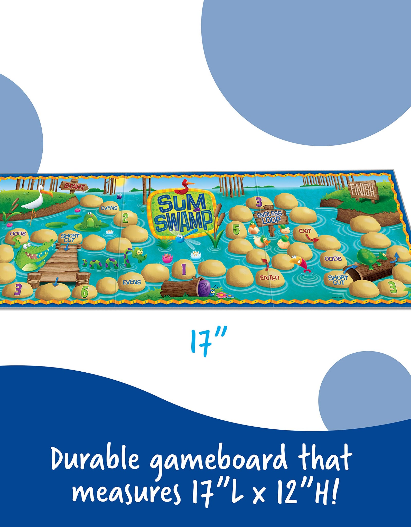 Learning Resources Sum Swamp Game, Homeschool, Addition & Subtraction Game, Early Math Skills, Math Games for Kids, Educational Board Games, 8 Pieces, Ages 5+