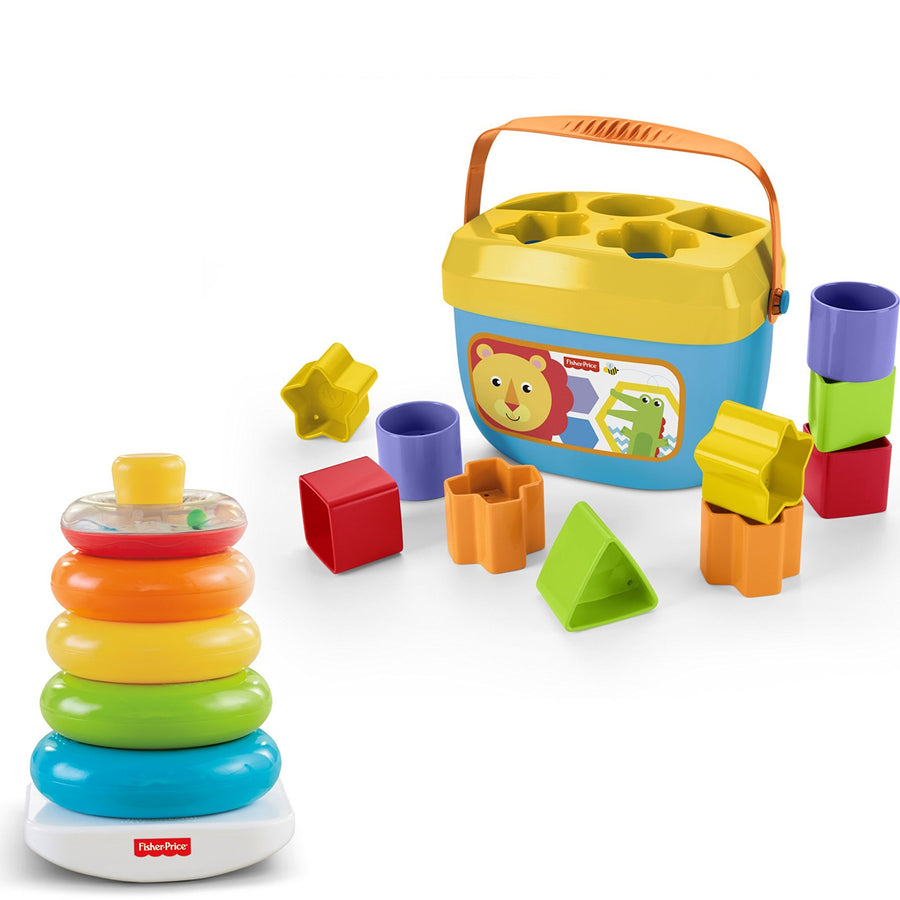 Fisher-Price Rock-a-Stack and Baby's First Blocks Bundle [Amazon Exclusive]