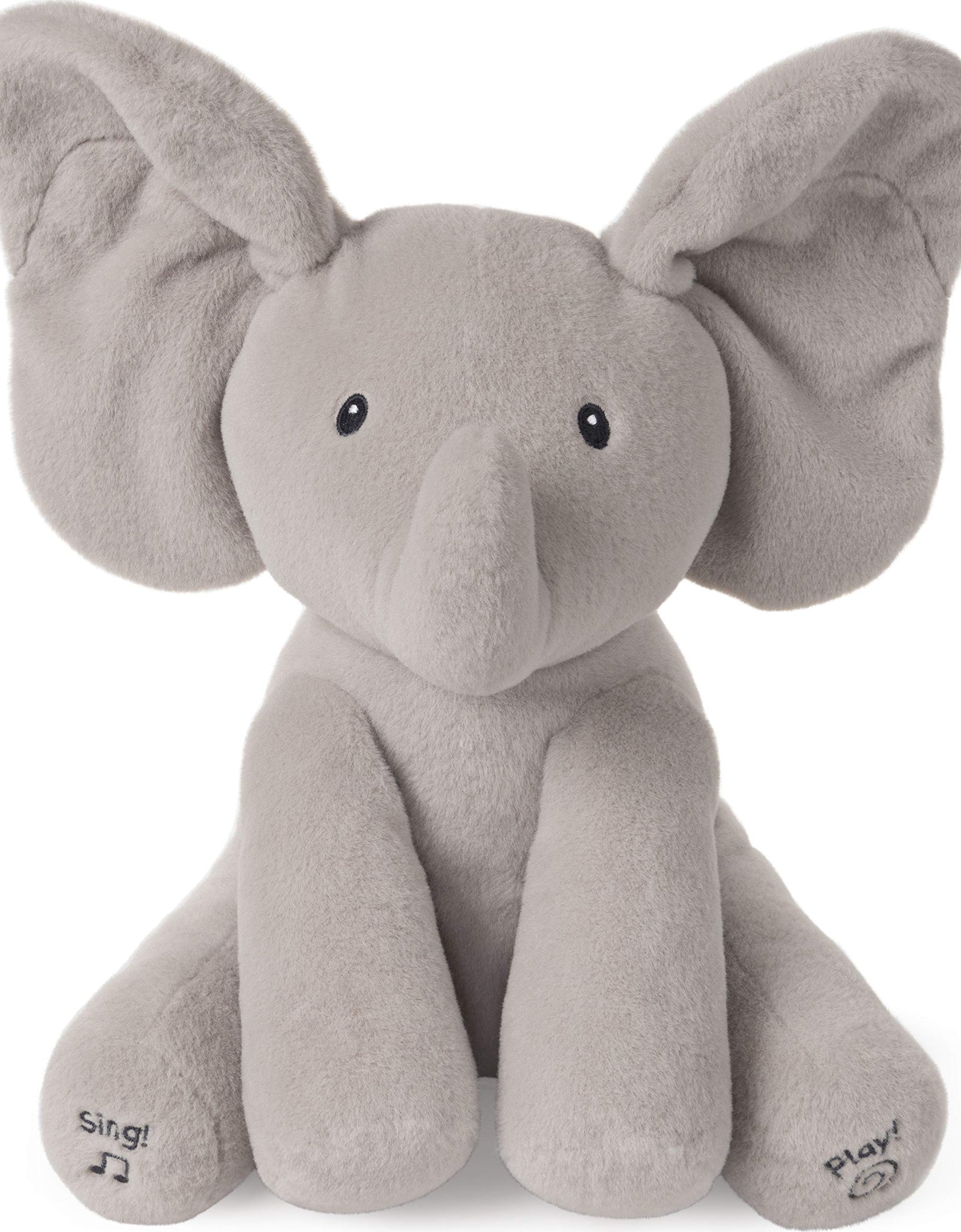 GUND Baby Animated Flappy The Elephant Stuffed Animal Plush, Gray, 12"