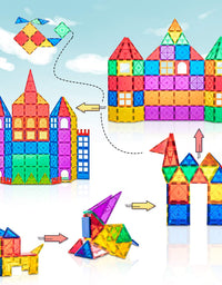 Magnet Toys for 3 Year Old Boys and Girls Magnetic Blocks Building Tiles STEM Learning Toys Montessori Toys for Toddlers Kids
