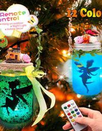 Alritz Fairy Lantern Craft Kit - Gift for Kids Ages 4-12 - Remote Control Mason Jar Night Light - DIY Garden Decor Art Project, Best Creative Activities for Birthday Party and School
