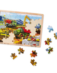 Melissa & Doug Construction Vehicles Wooden Jigsaw Puzzle With Storage Tray (48 pcs)
