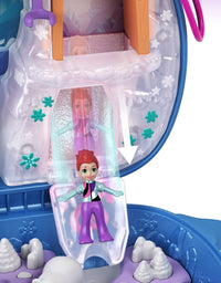 Polly Pocket Freezin' Fun Narwhal Compact with Fun Reveals, Micro Polly and Lila Dolls, Husky Dog & Sled, Polar Bear Figure & Sticker Sheet; for Ages 4 Years Old & Up
