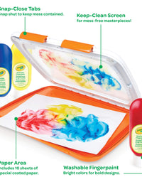 Crayola Washable Finger Paint Station, Less Mess Finger Paints for Toddlers, Kids Gift, 2 ounces
