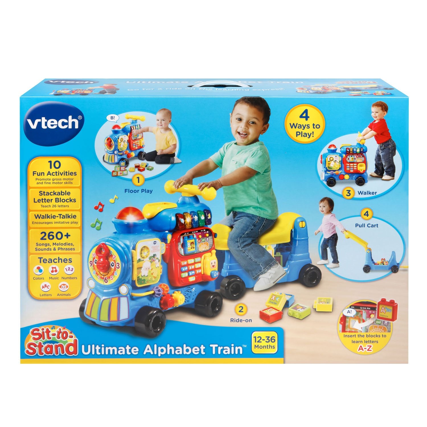 VTech Sit-to-Stand Ultimate Alphabet Train, Blue