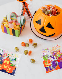 JOYIN 150 PCS Halloween Cellophane Treat Bags, Halloween Clear Self-adhesive Candy Bags, Halloween Plastic Cookie Bags for Trick or Treat, Halloween Goodie Bags for Party Favor Supplies
