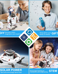 Science Kits for Kids Age 8-12 Solar Robot Kit Learning Building STEM Toys Experiments for Kids 6-8, Educational Toy for 8 9 10 Year Old Boys Girls Christmas Birthday Gifts-Powered by Solar
