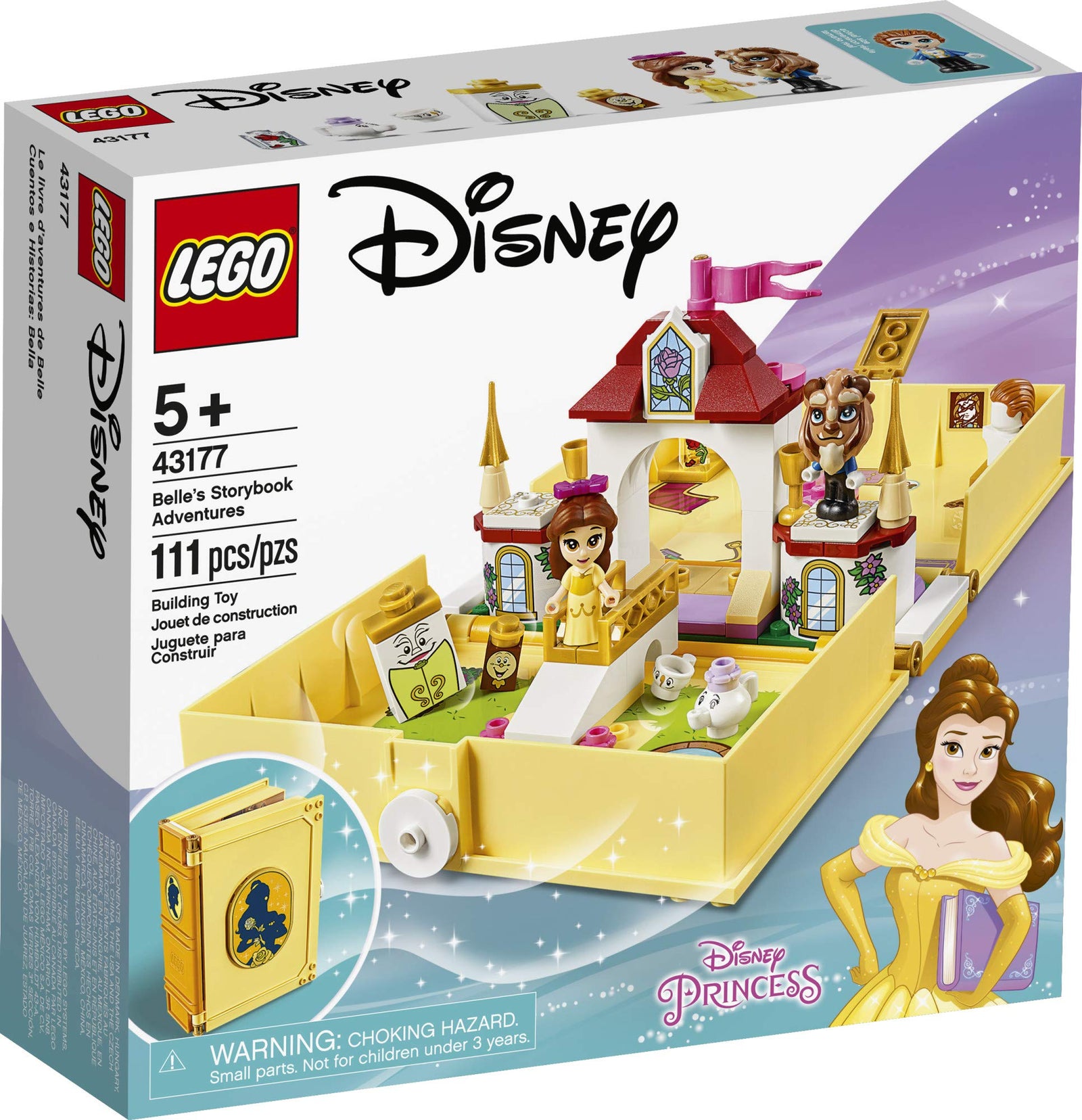LEGO Disney Belle’s Storybook Adventures 43177 Creative Building Kit Toy (111 Pieces)