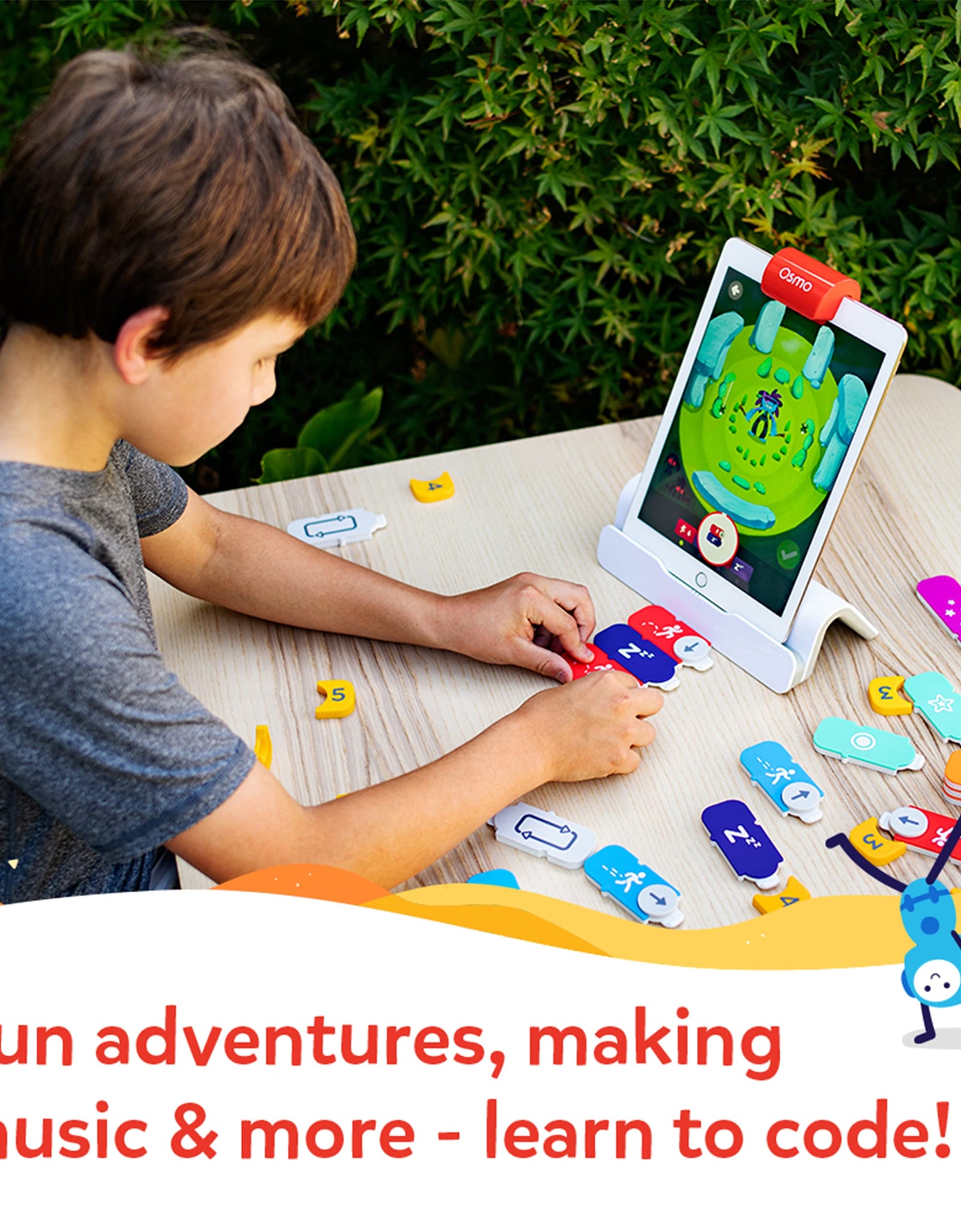 Osmo - Coding Starter Kit for iPad - 3 Educational Learning Games - Ages 5-10+ - Learn to Code, Coding Basics & Coding Puzzles - STEM Toy (Osmo iPad Base Included)