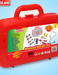 Kidzlane Doctor Kit for Kids | Kids Doctor Playset | Toddler Toy Doctor Kit | Play Doctor Set for Kids with Case | Pretend Medical Dr Kit with Kids Stethoscope Included
