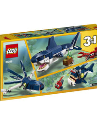 LEGO Creator 3in1 Deep Sea Creatures 31088 Make a Shark, Squid, Angler Fish, and Crab with This Sea Animal Toy Building Kit (230 Pieces)
