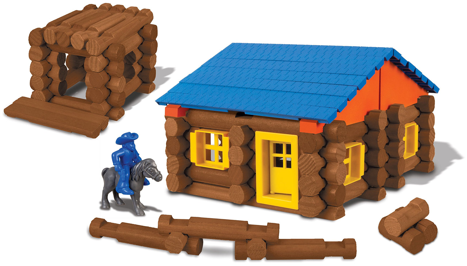 LINCOLN LOGS – Oak Creek Lodge – 137 Pieces - Real Wood Logs-Ages 3+ - Best Retro Building Gift Set for Boys/Girls – Creative Construction Engineering – Top Blocks Game Kit - Preschool Education Toy