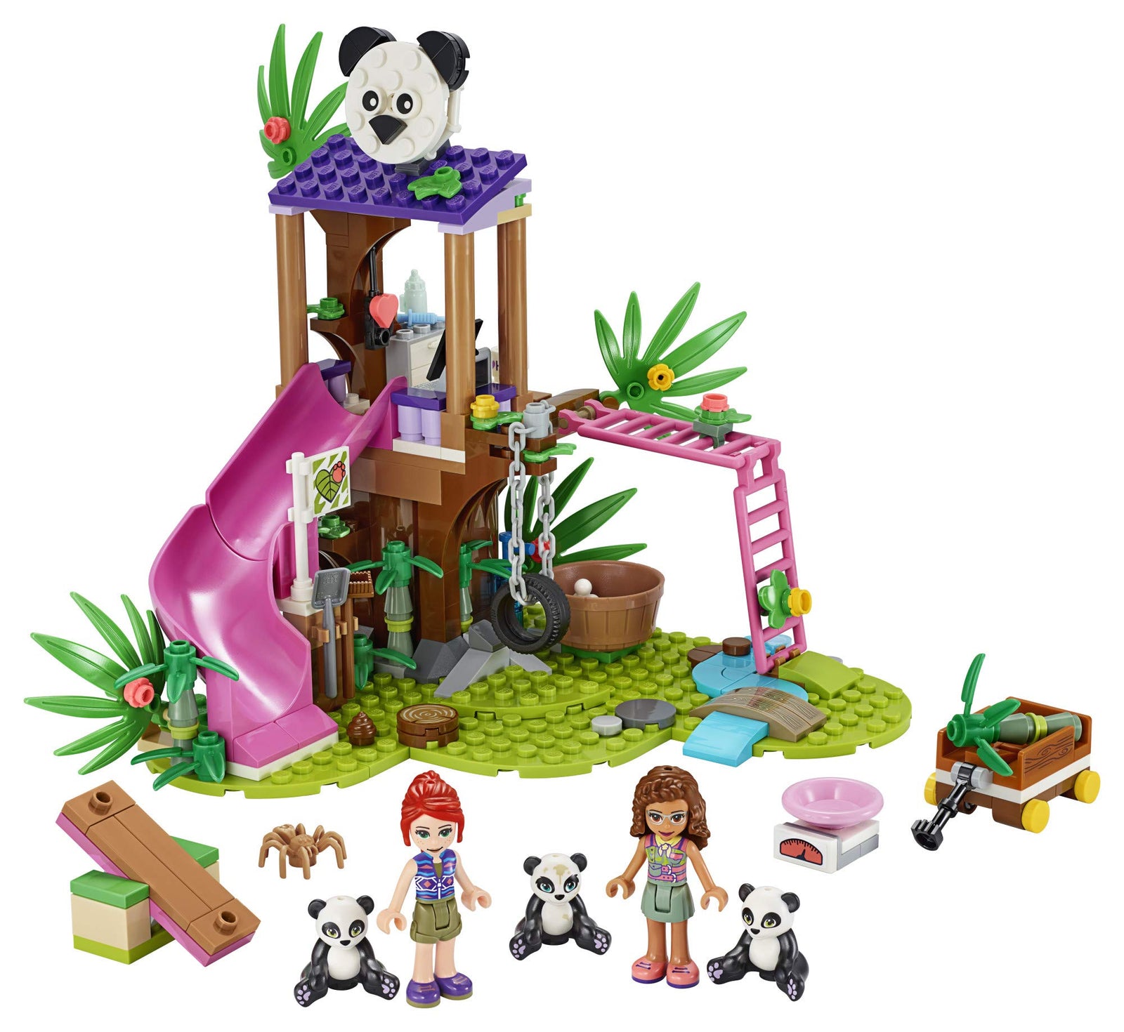 LEGO Friends Panda Jungle Tree House 41422 Building Toy; Includes 3 Panda Minifigures for KidsWho Love Wildlife Animals Friends Mia and Olivia (265 Pieces)