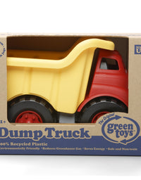 Green Toys Dump Truck in Yellow and Red - BPA Free, Phthalates Free Play Toys for Gross Motor, Fine Motor Skill Development. Pretend Play , Red/Yellow
