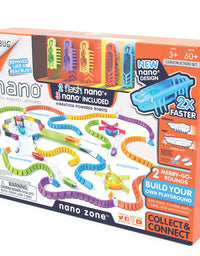 HEXBUG Flash Nano Nano Zone - Colorful Sensory Playset for Kids - Build Your Own Zone - Over 60 Pieces and Batteries Included
