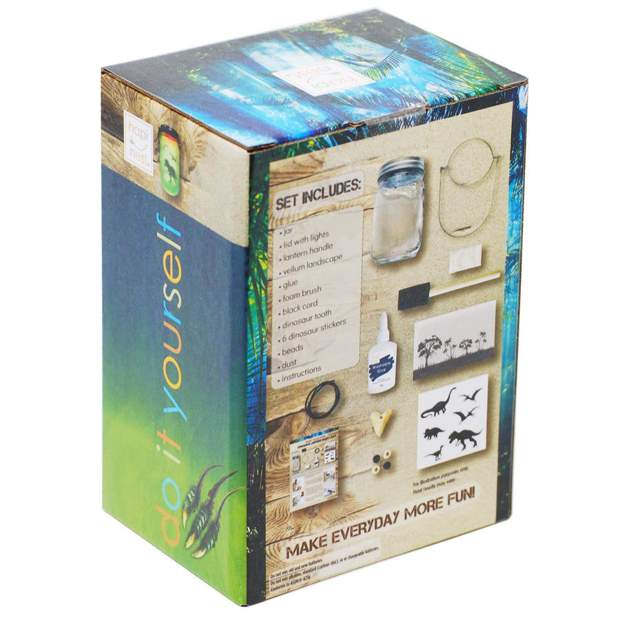Hapinest DIY Dinosaur Toy Lantern Night Light Kit - Arts and Crafts Gift for Boys or Girls Ages 6 7 8 9 10 Years Old and Up