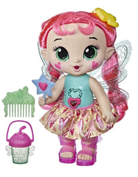 Baby Alive Glo Pixies Doll, Sammie Shimmer, Interactive 10.5-inch Pixie Doll Toy for Kids 3 and Up, 20 Sounds, Glows with Pretend Feeding
