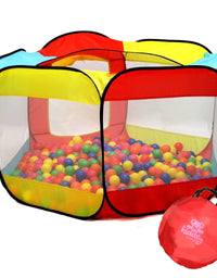 Kiddey Ball Pit Play Tent for Kids - 6-Sided Ball Pit for Kids Toddlers and Baby - Fill with Plastic Balls (Balls Not Included) or Use As an Indoor / Outdoor Play Tent Great Gift Idea
