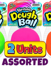 Fun a Ton Stretchy Balls Stress Relief (Pack of 1) Soft Dough Stress Ball Pull and Stretch. Hand Therapy or Sensory Fidget Toy, Squishy Anxiety Relaxing Toy. | 401-1s
