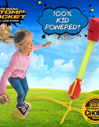 The Original Stomp Rocket Ultra Rocket Launcher with Ultra Refill Pack, 6 Rockets and Toy Air Rocket Launcher - Outdoor Rocket STEM Gift for Boys and Girls Ages 5 Years and Up - Great for Outdoor Play
