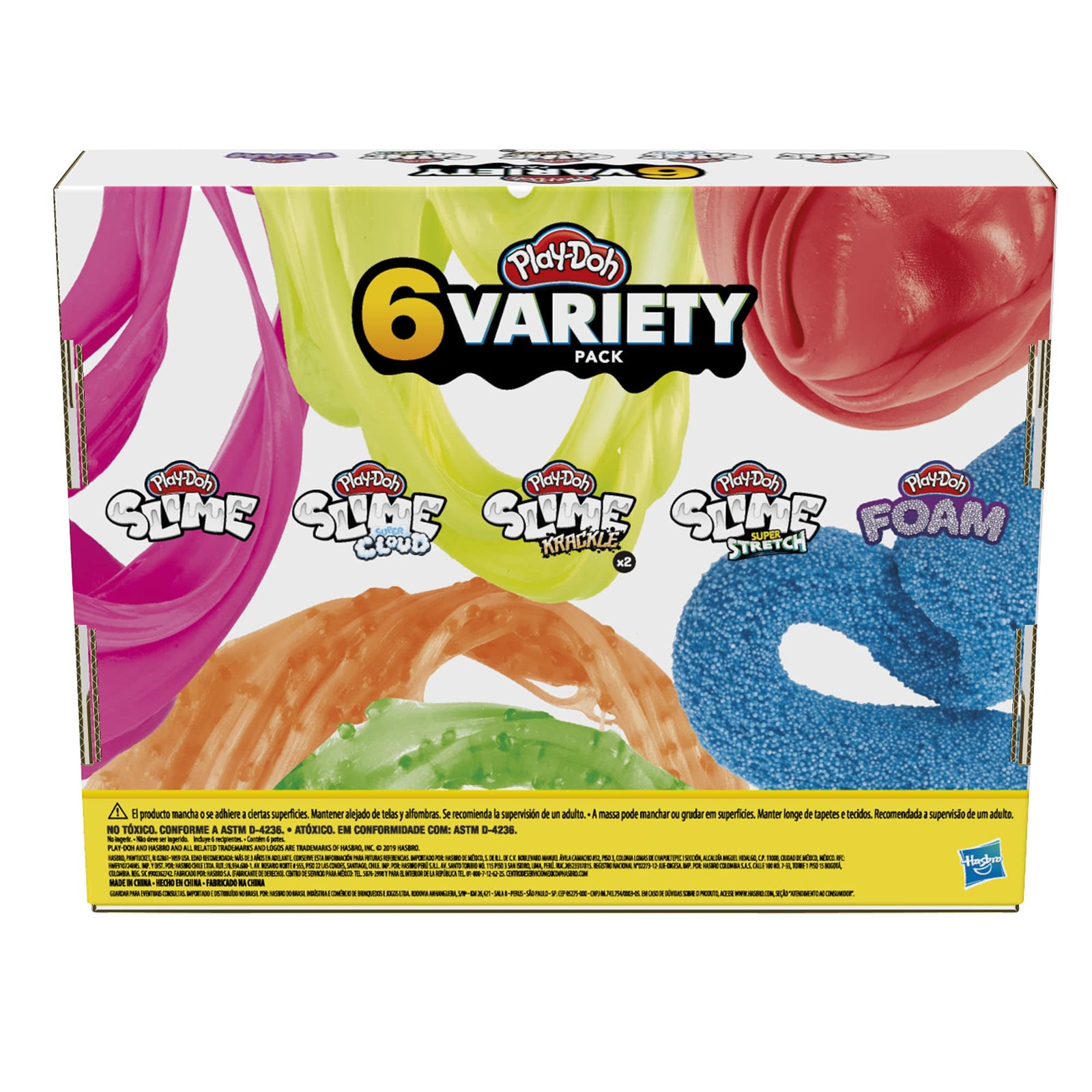 Play-Doh Compound Corner Variety 6 Pack - Slime, Cloud, Krackle, Stretch, Foam