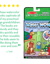 Melissa & Doug On the Go Water Wow! Reusable Water-Reveal Activity Pads, 2-pk, Vehicles, Animals

