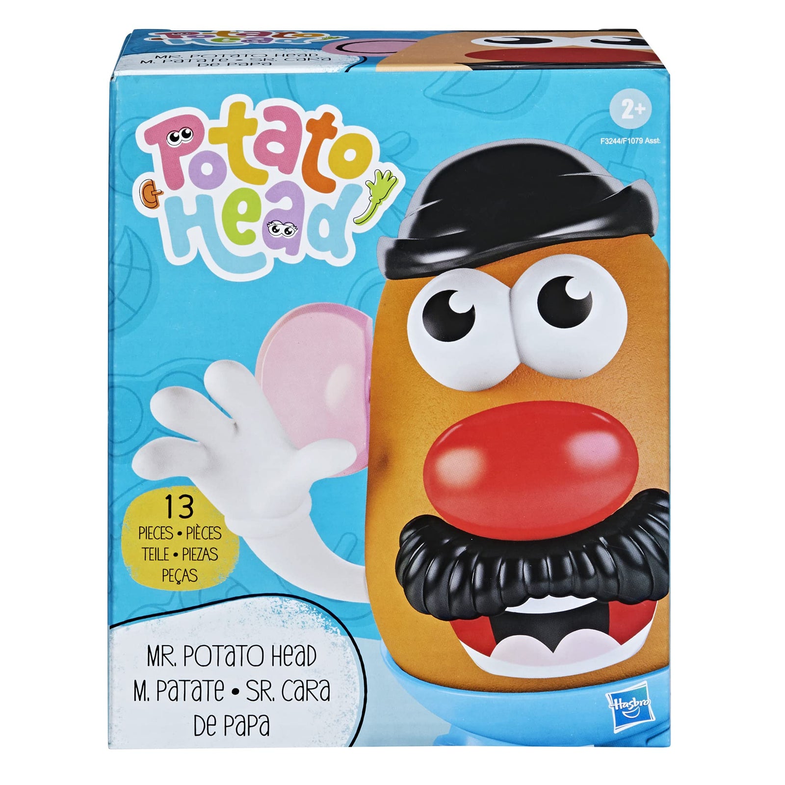 Mr Potato Head Potato Head Classic Toy for Kids Ages 2 and Up, Includes 13 Parts and Pieces to Create Funny Faces