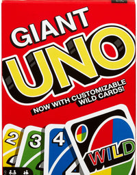 Mattel Giant UNO Family Card Game with 108 Oversized Cards and Instructions, Great Gift for Kids Ages 7 Years and Older
