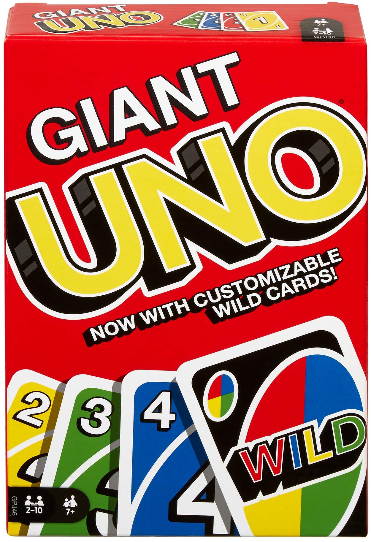 Mattel Giant UNO Family Card Game with 108 Oversized Cards and Instructions, Great Gift for Kids Ages 7 Years and Older