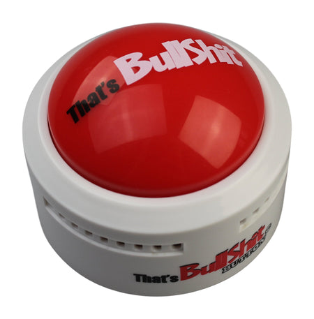 Talkie Toys Products That's Bullshit Button (White) - Talking Button Features Hilarious BS Sayings - Funny Gifts for Calling Out Fake News, Political bs and More
