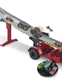 Hot Wheels Monster Trucks Downhill Race & Go Playset
