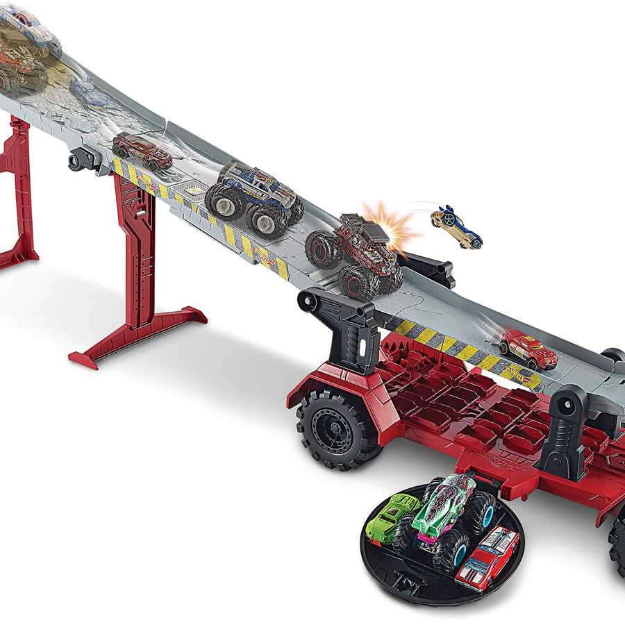 Hot Wheels Monster Trucks Downhill Race & Go Playset