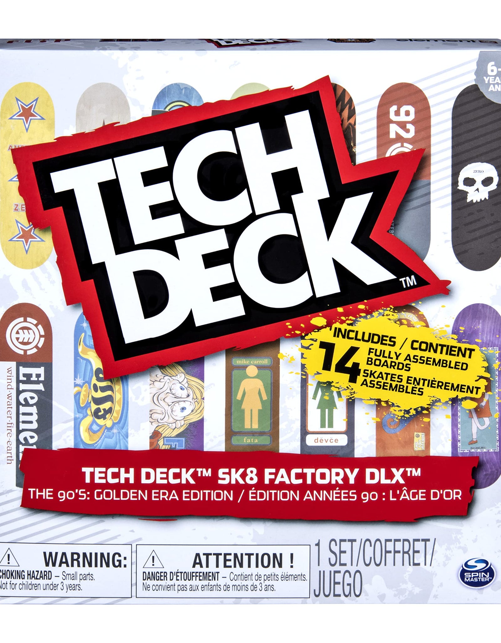 Tech Deck, DLX Pro 10-Pack of Collectible Fingerboards, For Skate Lovers Age 6 and up