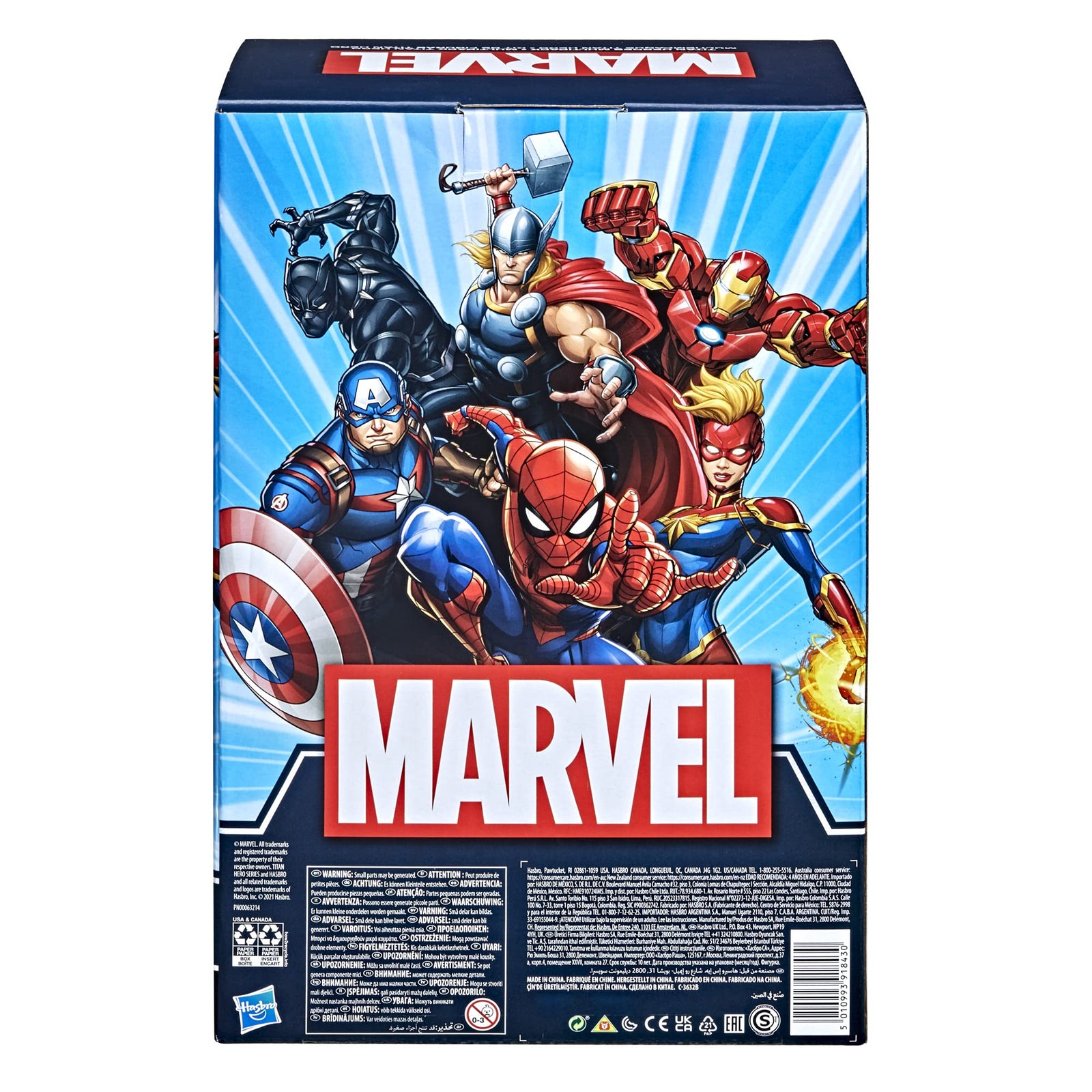 Marvel Titan Hero Series Action Figure Multipack, 6 Action Figures, 12-Inch Toys, Inspired Comics, for Kids Ages 4 and Up (Amazon Exclusive)